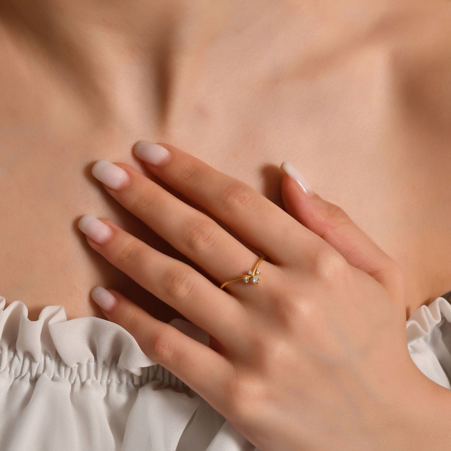 10K Stacking Curve Gold Ring - 2S163