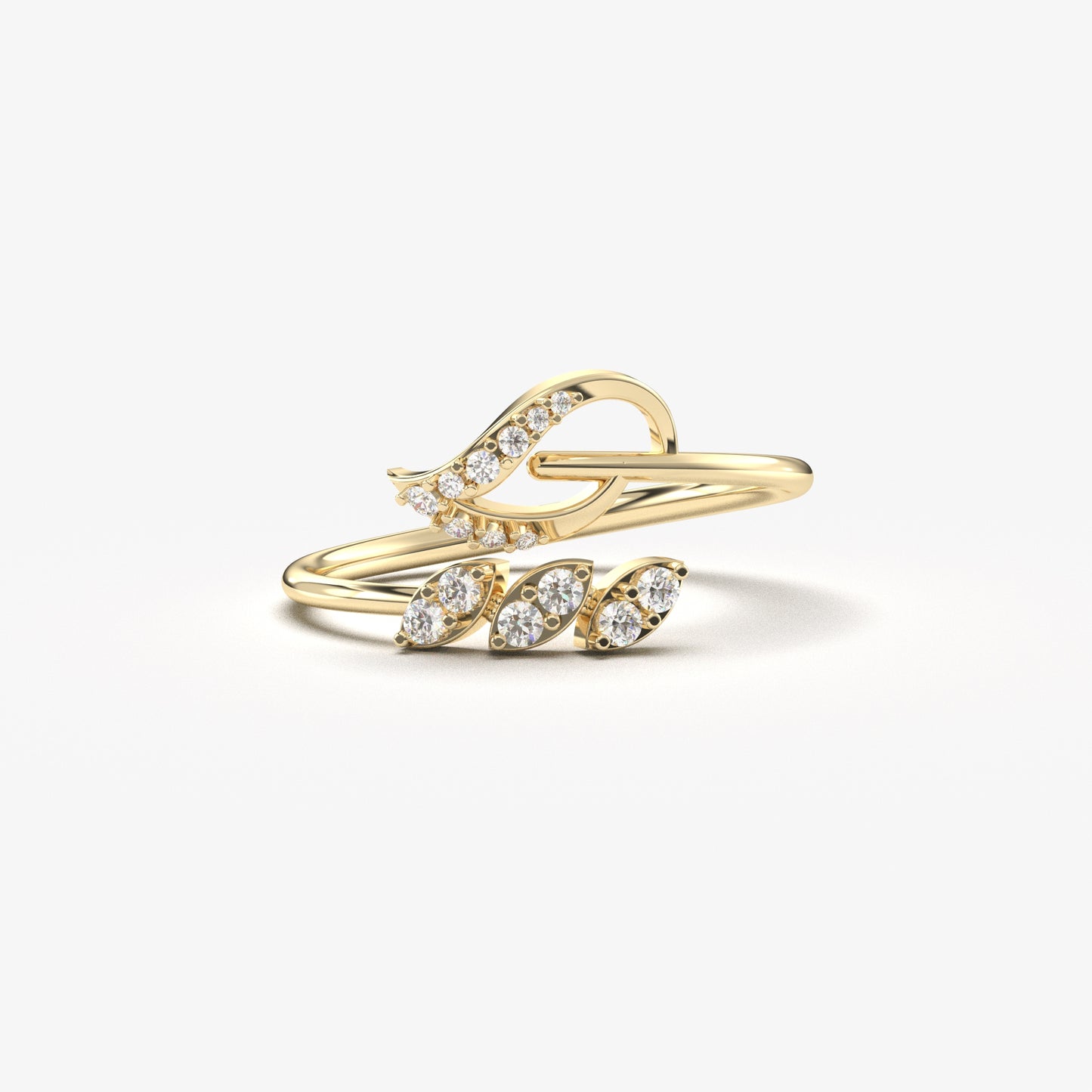 10K Gold Leaf Ivy Ring - LR124