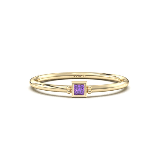 10K Gold Personalized 1 Stone Birthstone Family Ring - 2S198FAM1