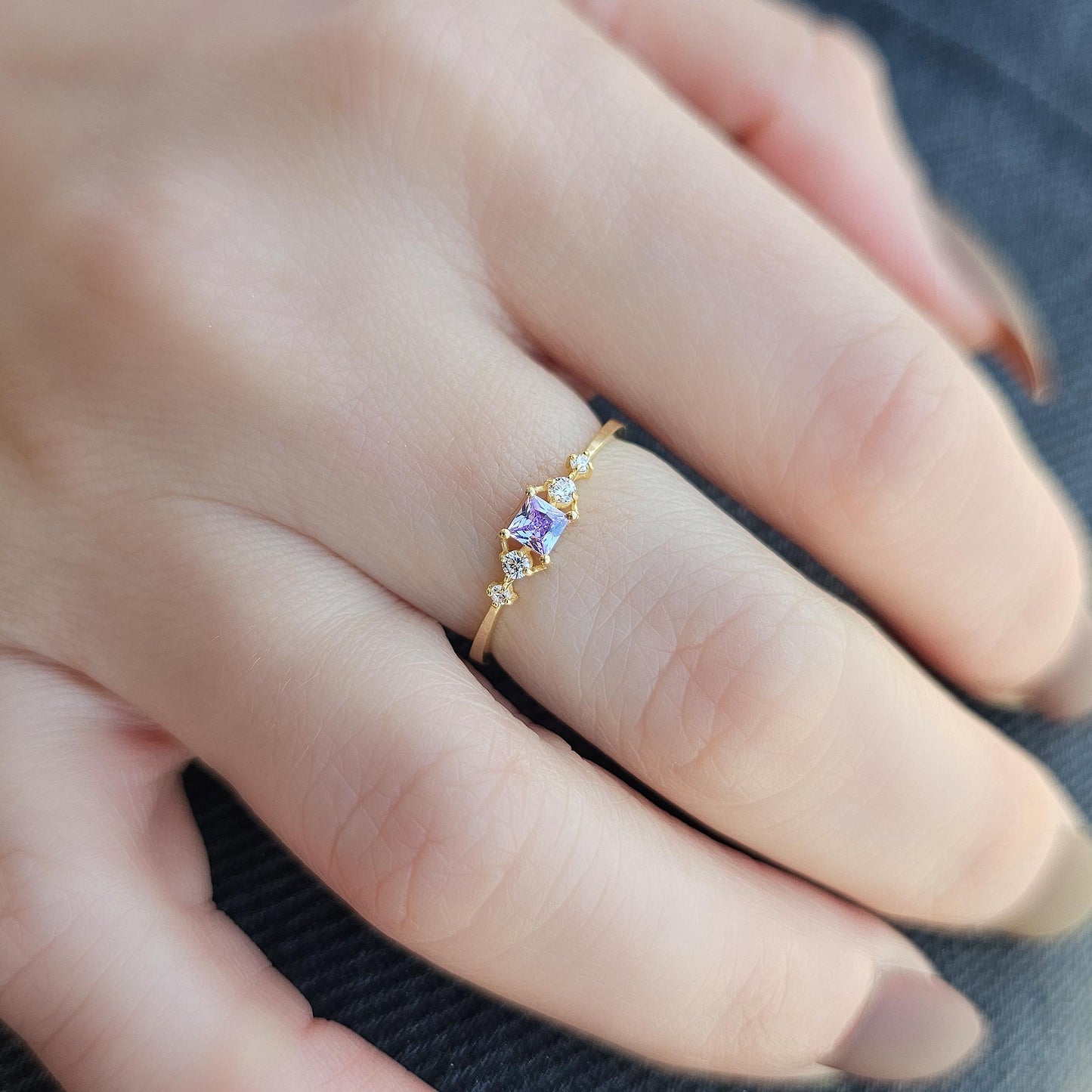 14K Gold Princess Lavender Ring - 2S122LAV