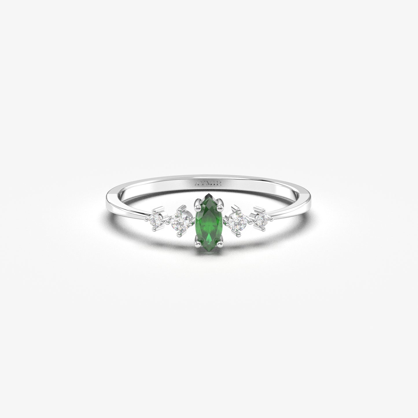 14K Gold Marquise Emerald Ring - 2S124EME