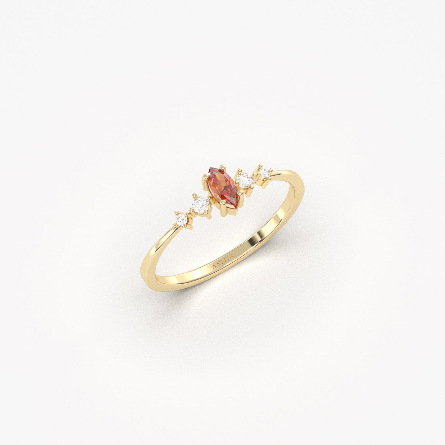 14K Gold Garnet Ring - 2S124GAR