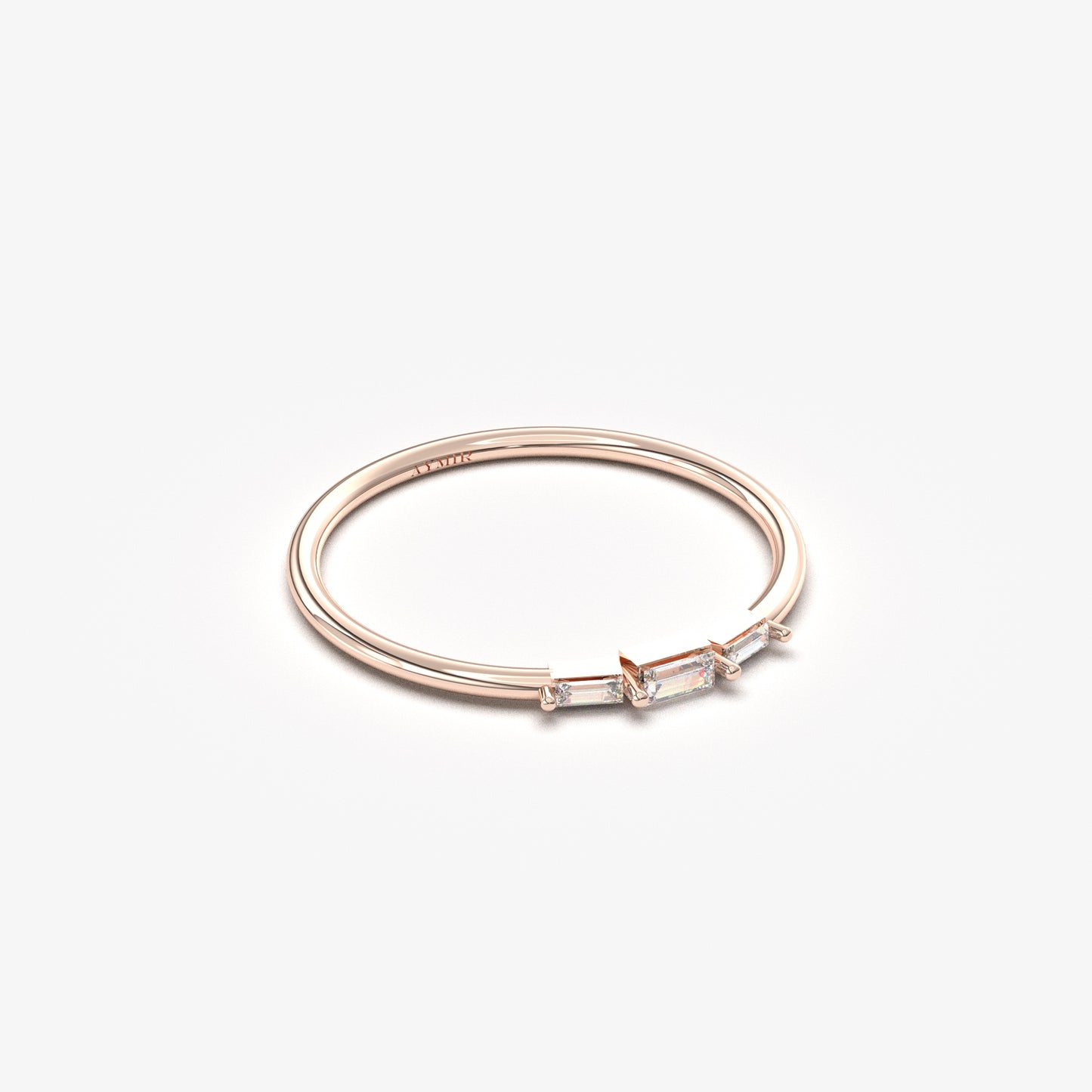 18K Gold Mini Baguette Diamond Ring - 2S159