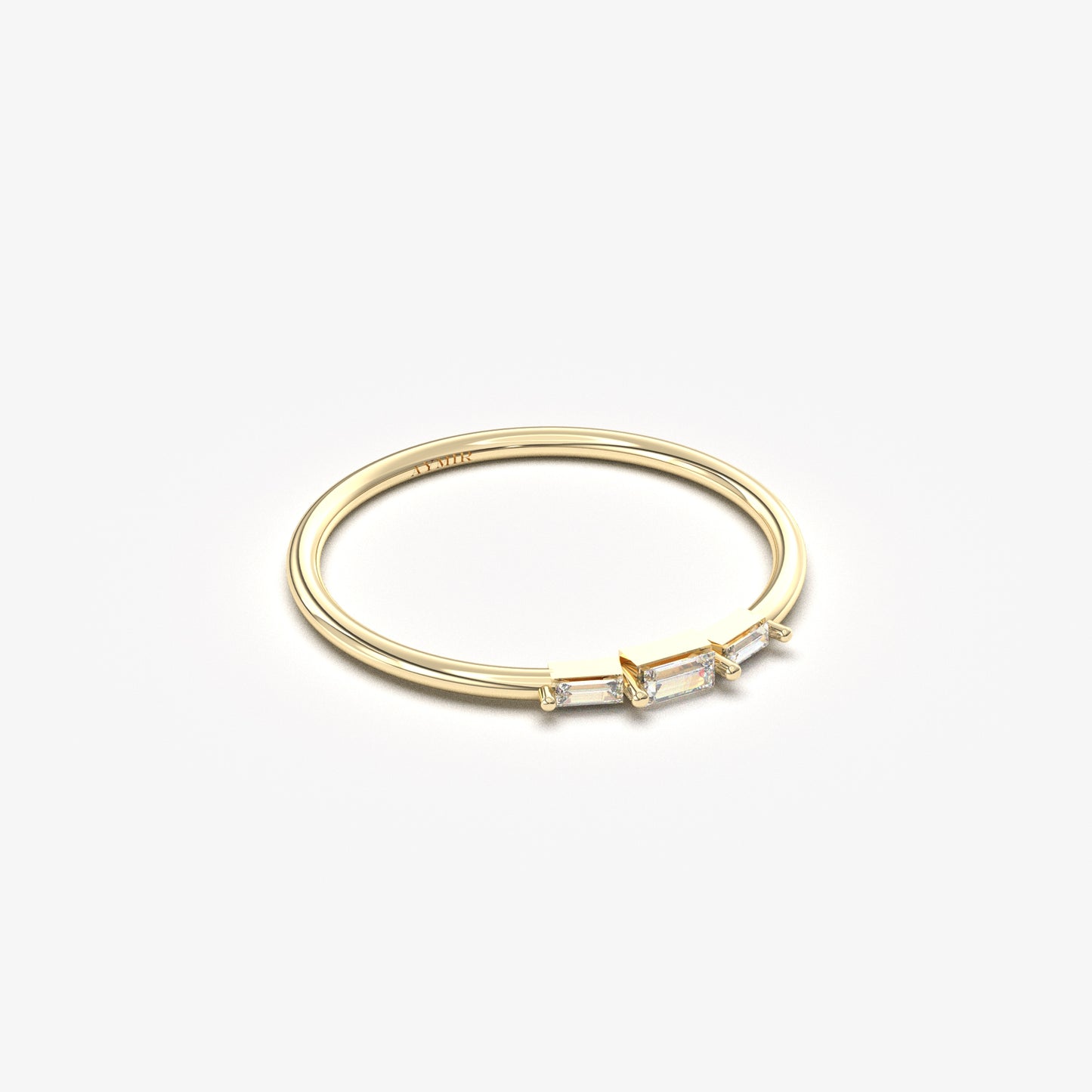 18K Gold Mini Baguette Diamond Ring - 2S159