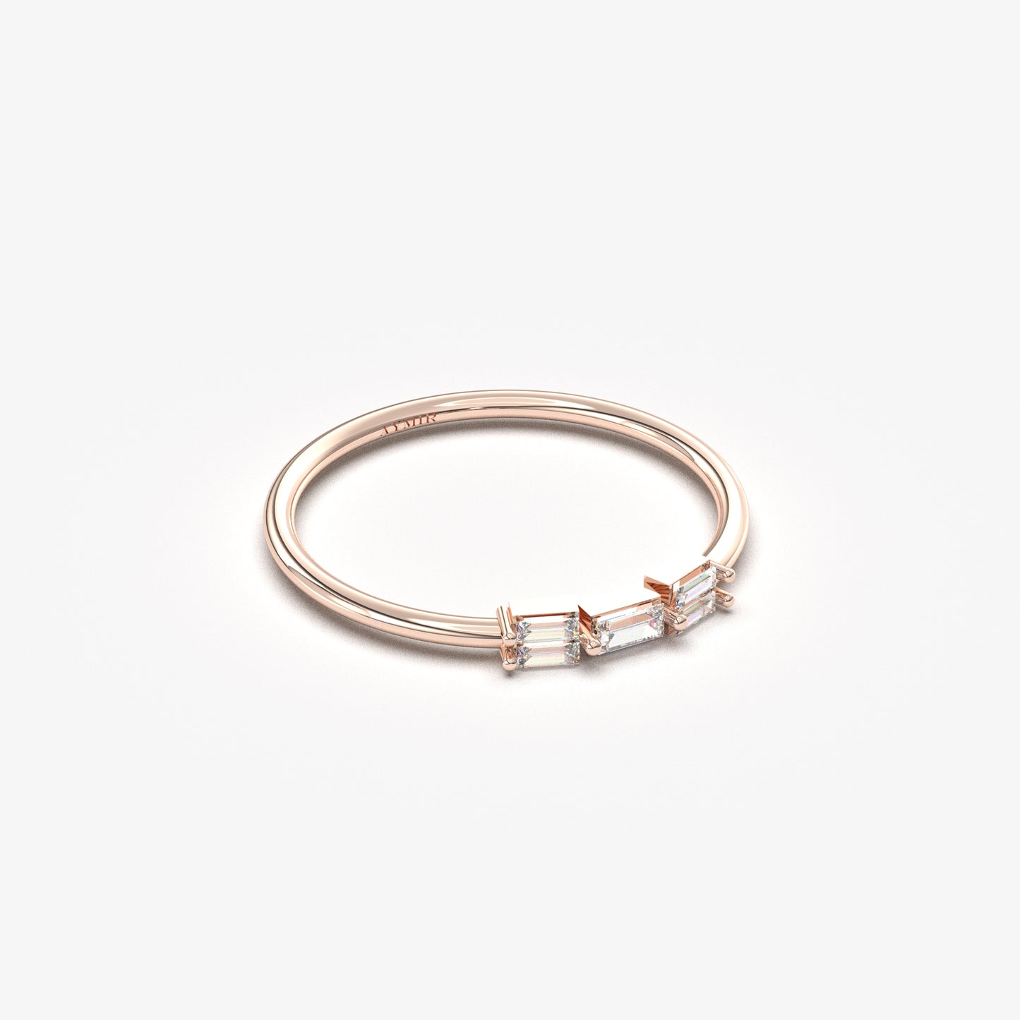 10K Gold Elegant Baguette Diamond Ring - 2S161
