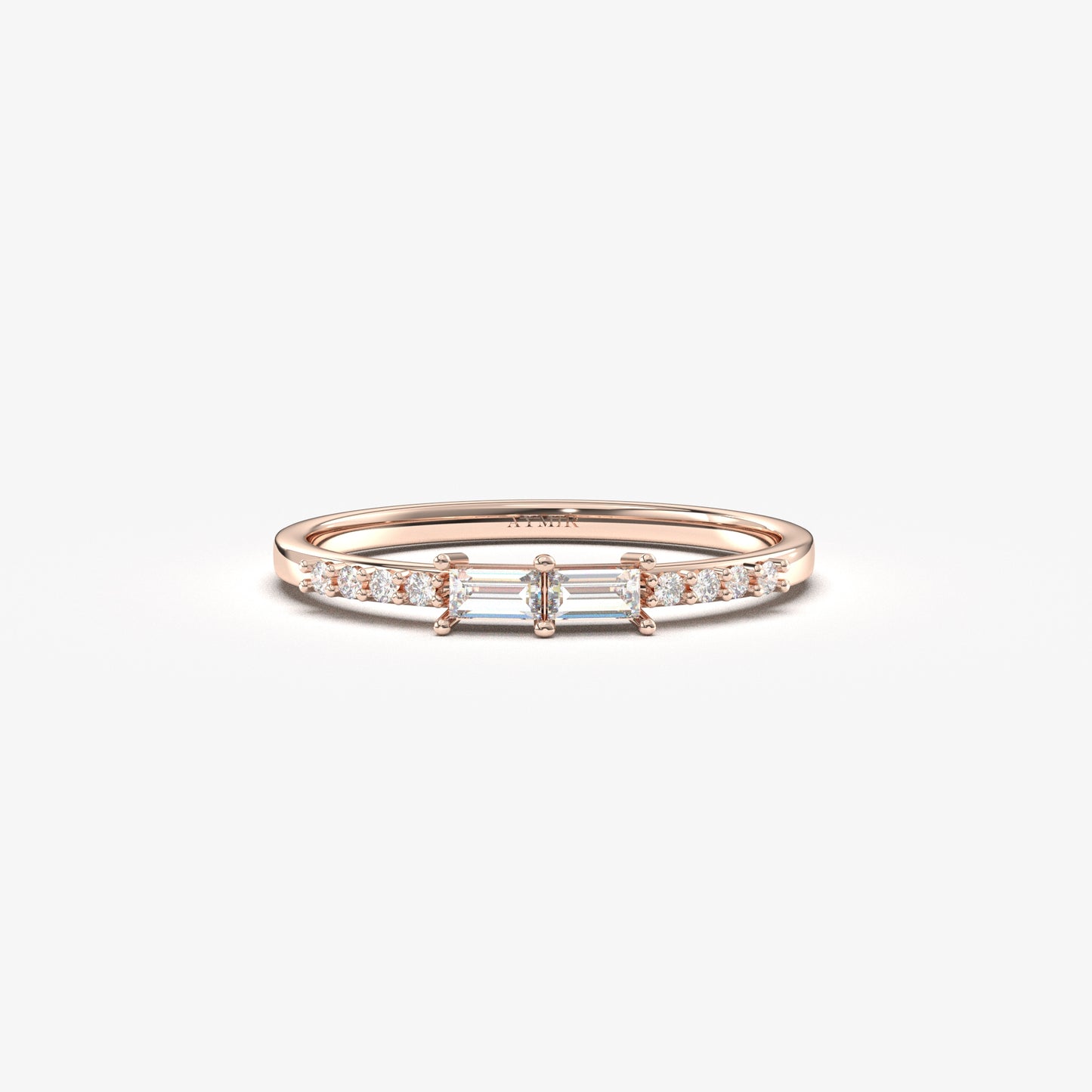 10K Gold Baguette CZ Ring - 2S16DIA