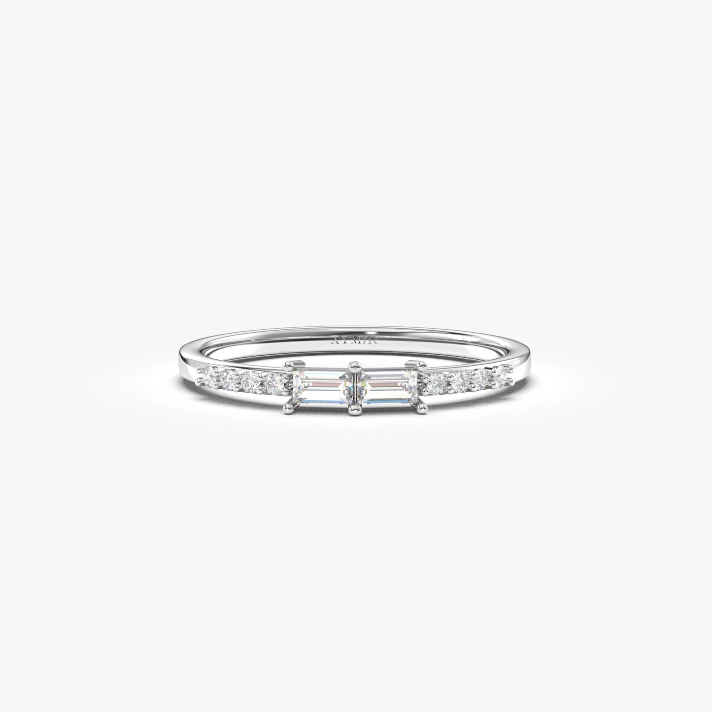 10K Gold Baguette CZ Ring - 2S16DIA