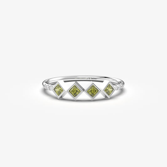 18K Gold Dainty Peridot Ring - 2S170PER