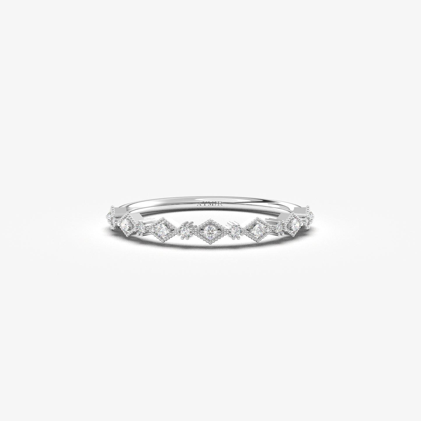 10K Gold Tiny Stackable Diamond Ring - 2S17
