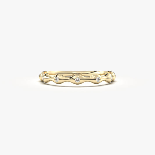 10K Gold Unique Wedding Ring - 2S203DIA