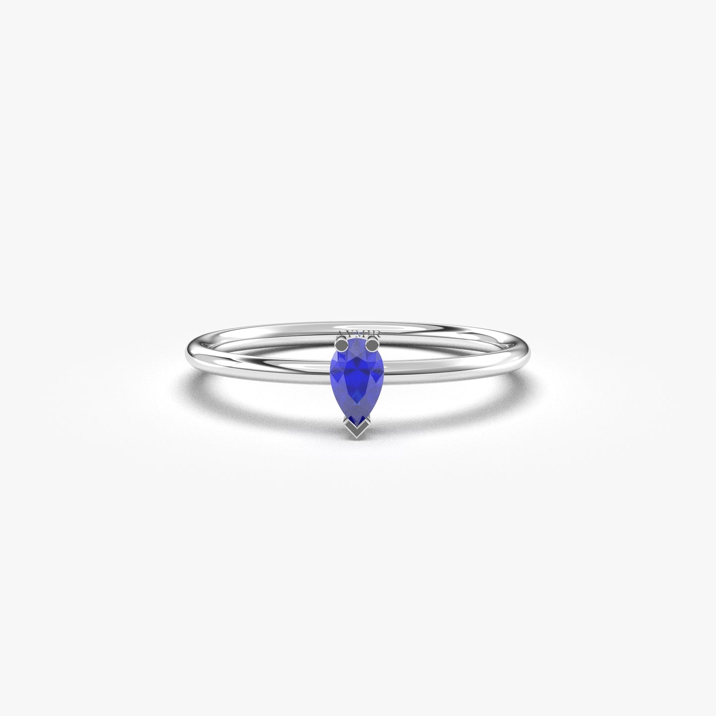 14K Gold Solitaire Pear Sapphire Ring - 2S217SAP