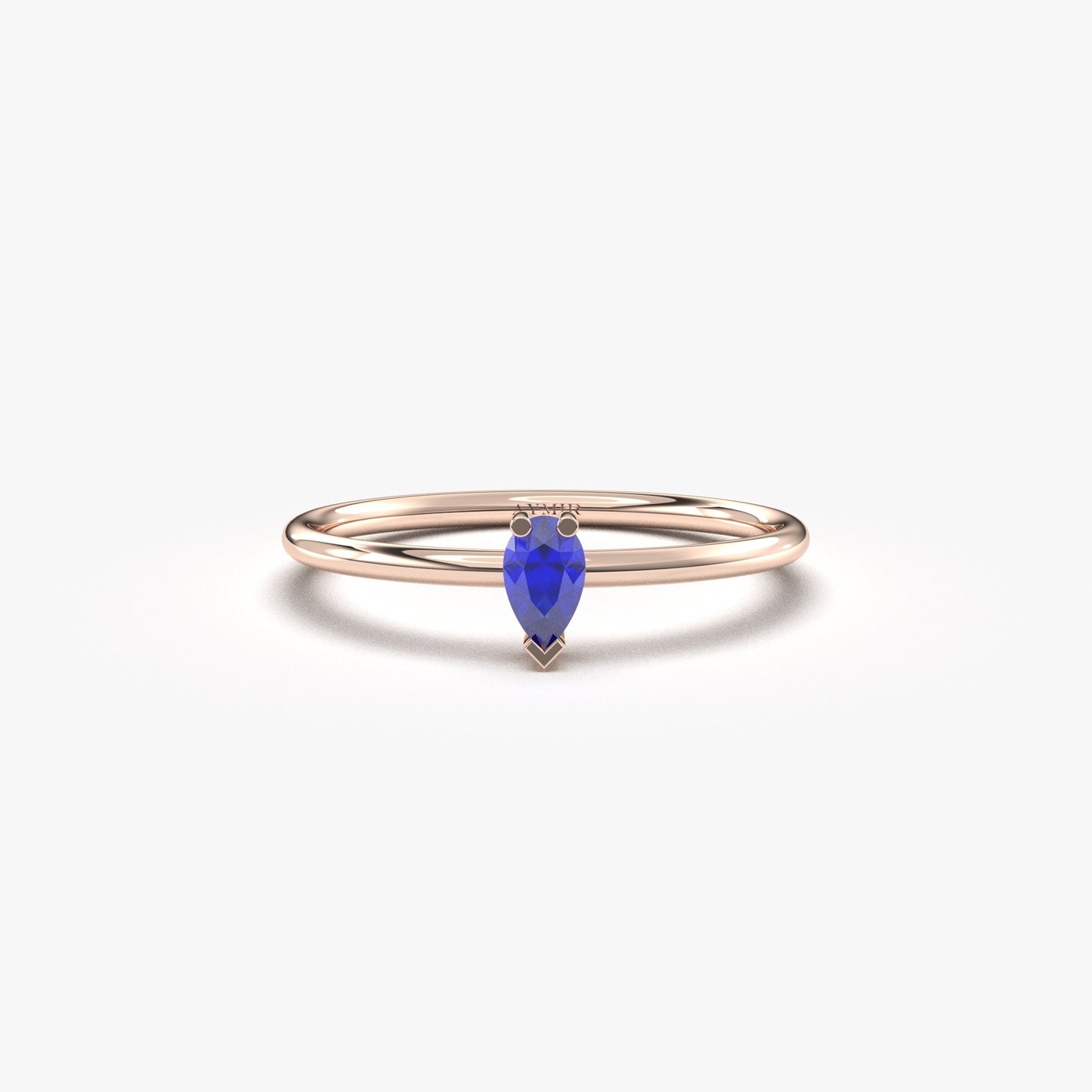 14K Gold Solitaire Pear Sapphire Ring - 2S217SAP