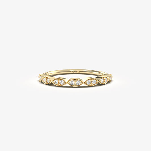 10K Gold Thin Wedding Ring - 2S21DIA