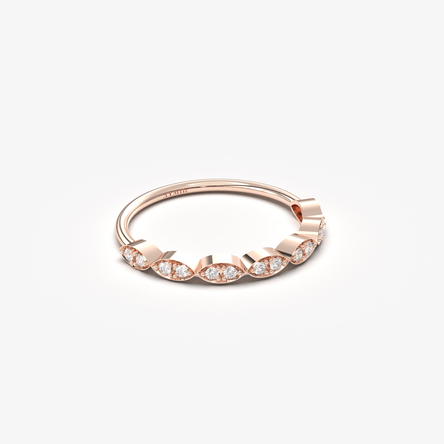 10K Gold Thin Wedding Ring - 2S21DIA