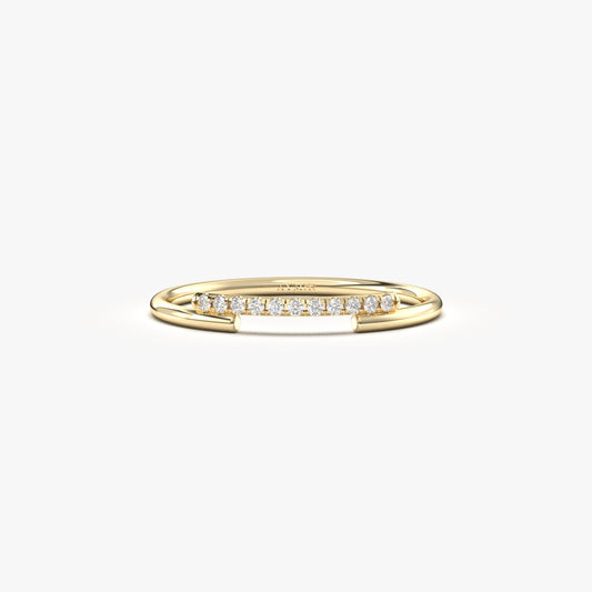 10K Gold Mini Wedding Ring - 2S225DIA