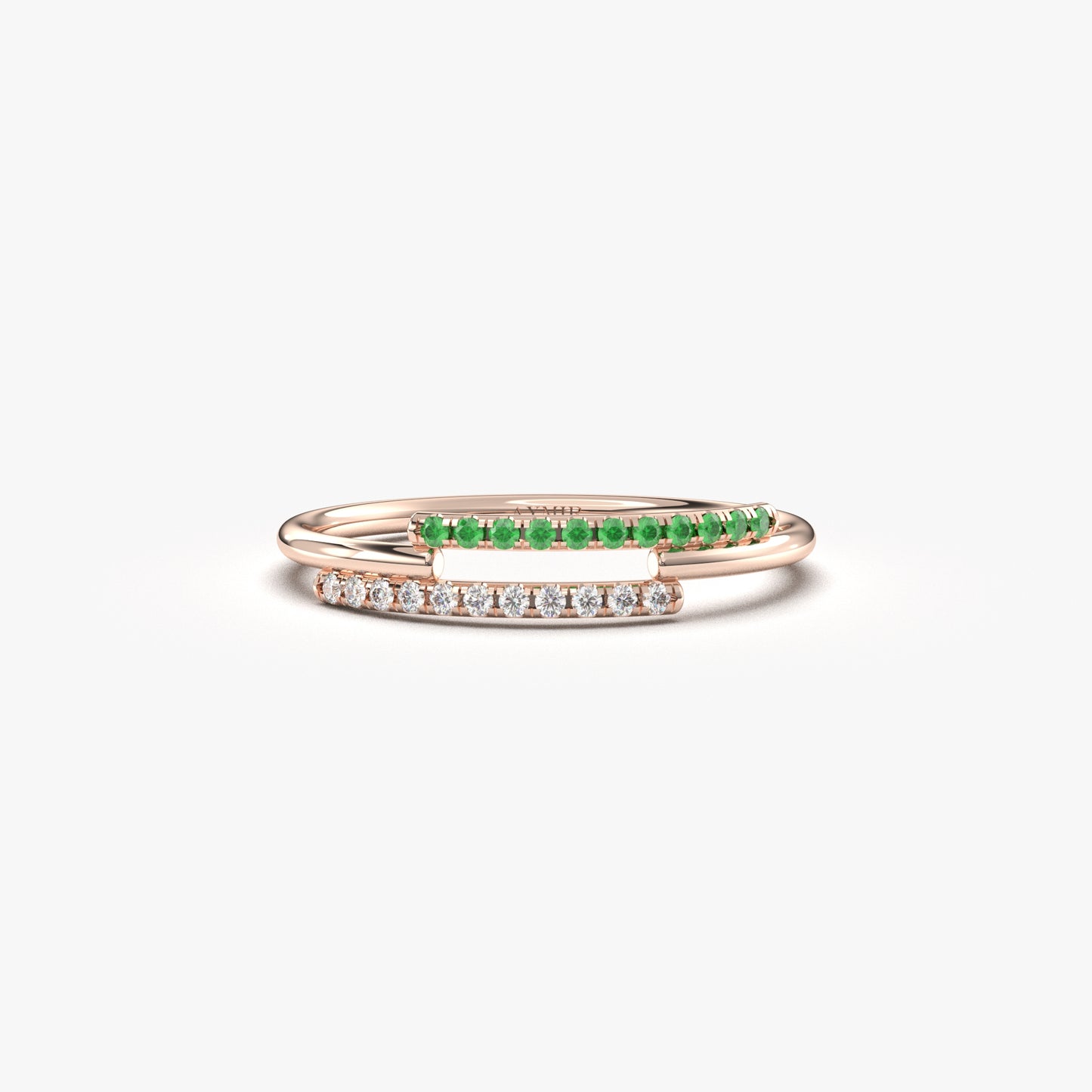 14K Gold Mini Emerald Ring - 2S226EMEDIA