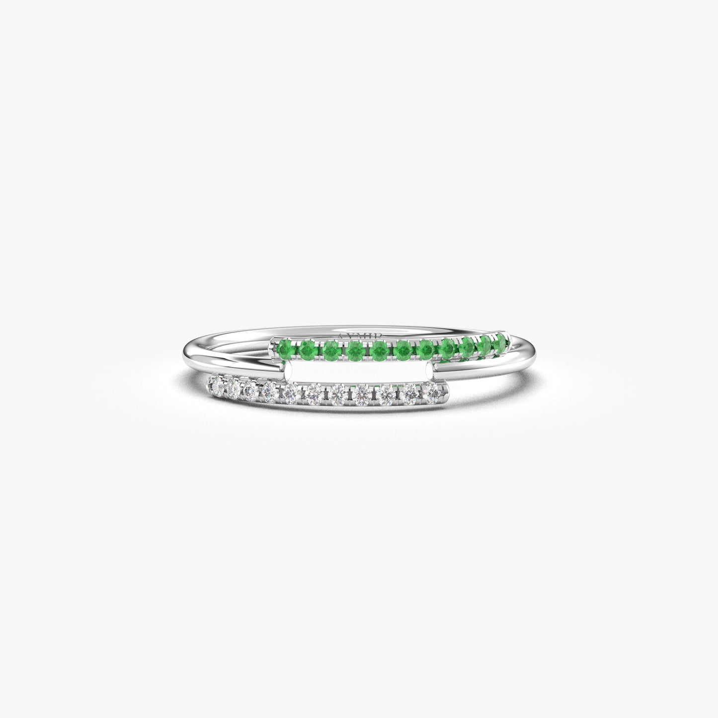 14K Gold Mini Emerald Ring - 2S226EMEDIA