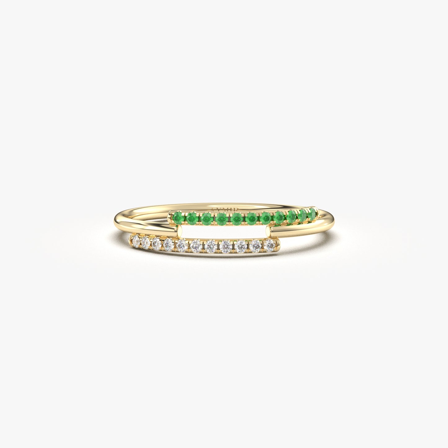 14K Gold Mini Emerald Ring - 2S226EMEDIA