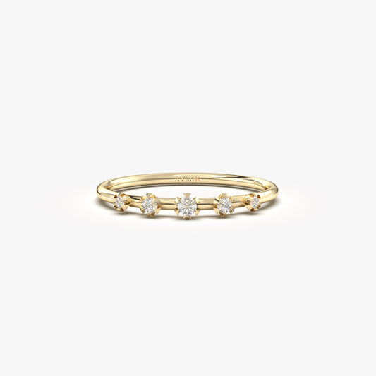 10K Gold Stacking Ring - 2S22DIA