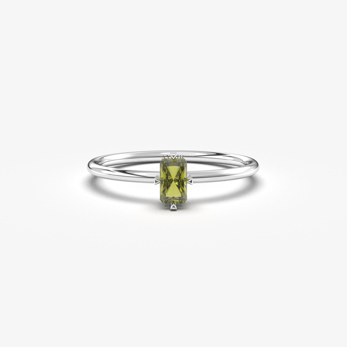 Anillo de peridoto baguette en oro de 18 quilates - 2S57PER