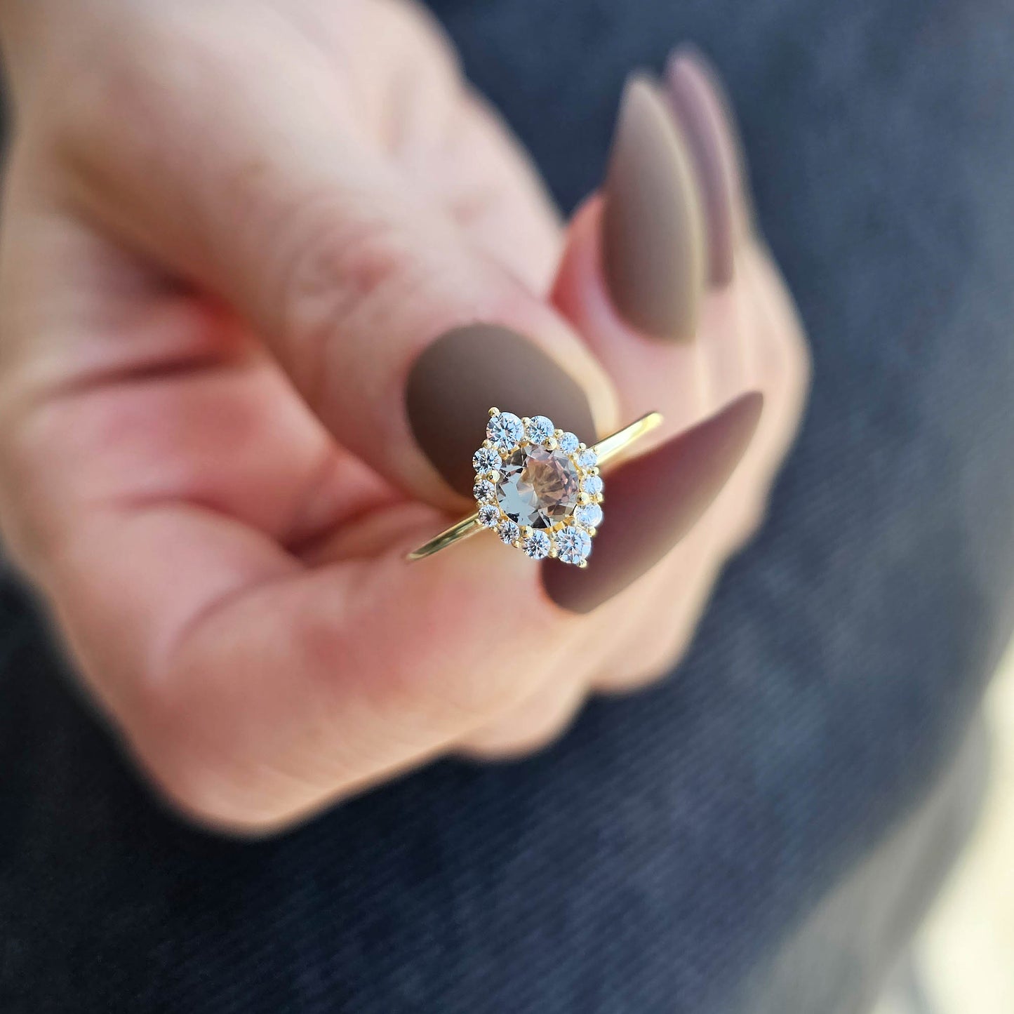 14K Gold Zultanite Oval Solitaire and Diamond Ring - 8S62ZUL