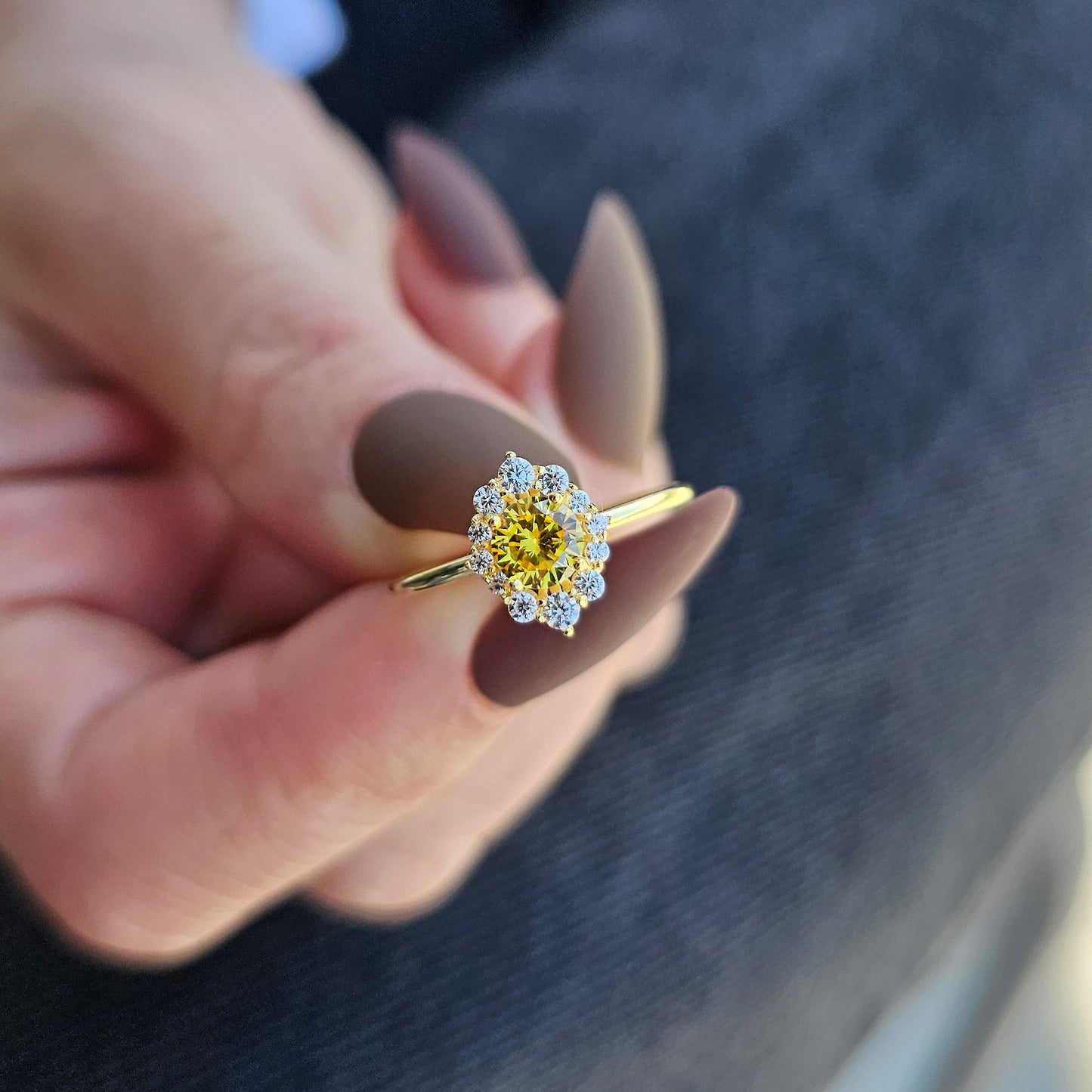 14K Gold Citrine and Diamond Ring - 8S62CIT