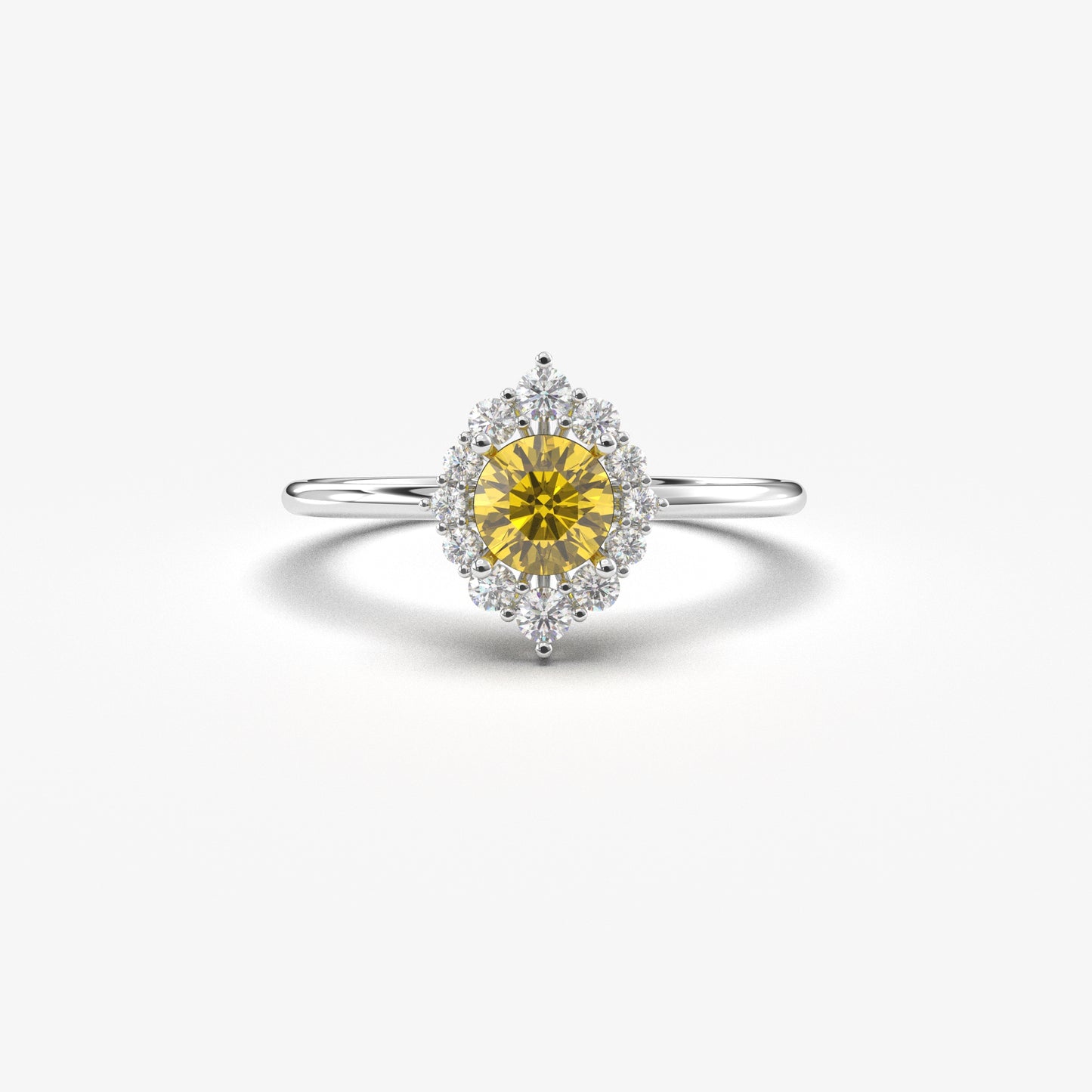 14K Gold Citrine and Diamond Ring - 8S62CIT