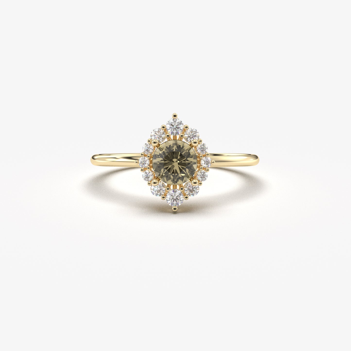 10K Gold Zultanite Oval Solitaire and Cz Ring - 8S62ZUL