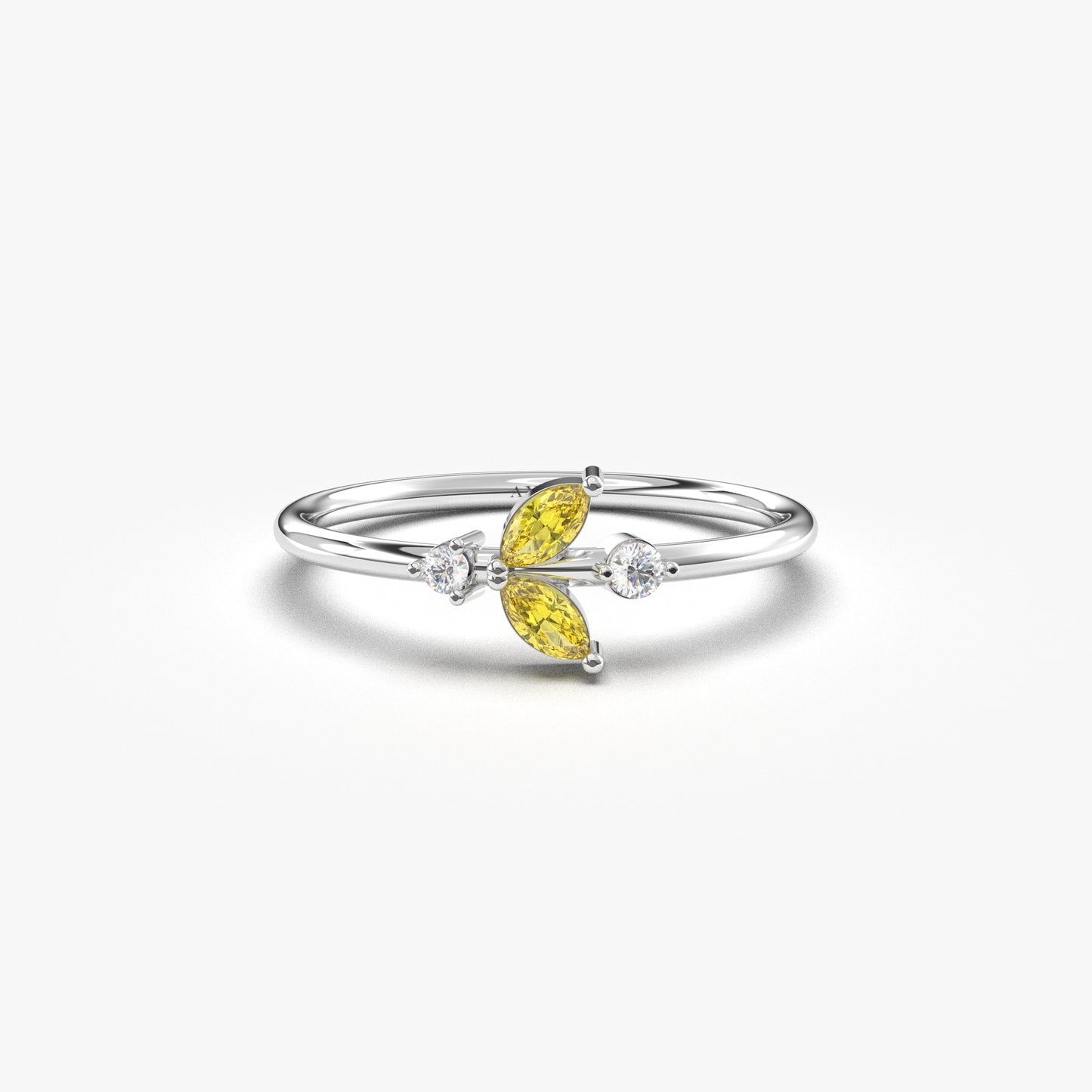 18K Gold Marquise and Diamond Ring - 8S8CIT