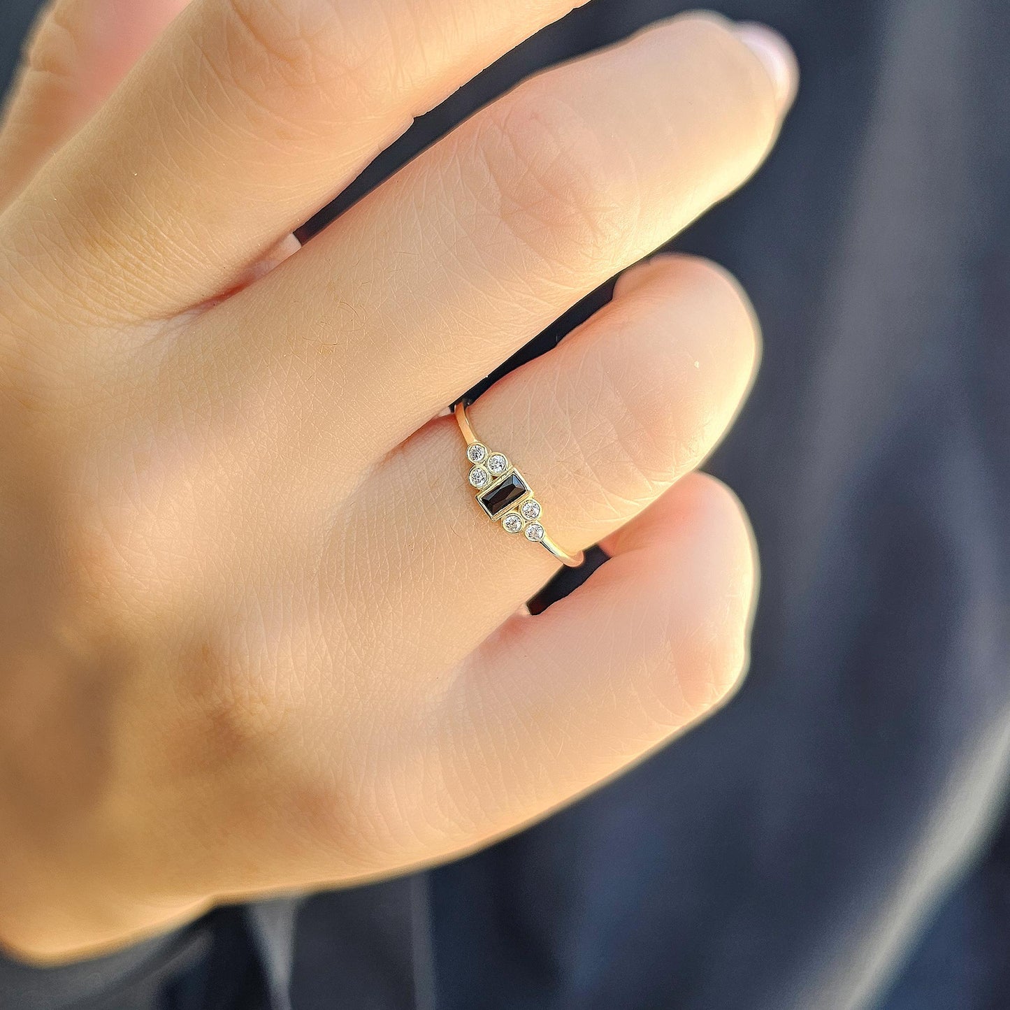 14K Gold Baguette and Diamond Ring - 8S81BLK