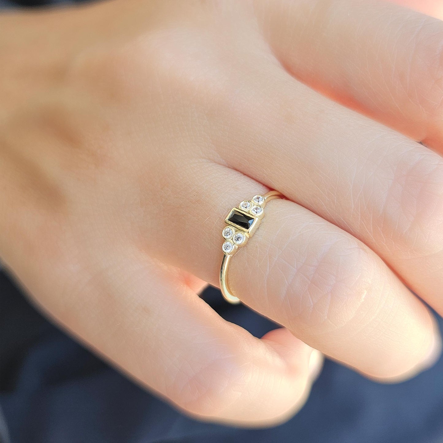 14K Gold Baguette and Diamond Ring - 8S81BLK