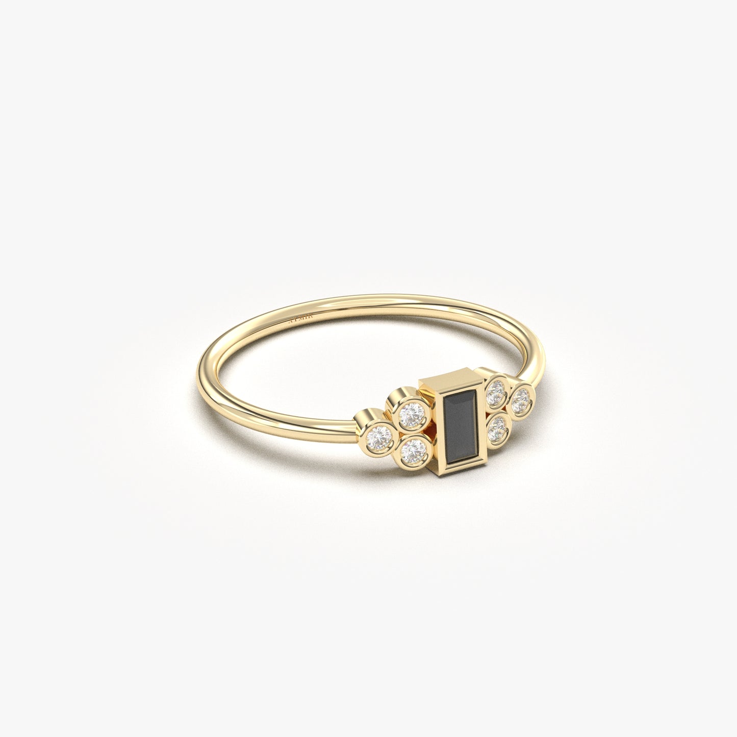 14K Gold Baguette and Diamond Ring - 8S81BLK