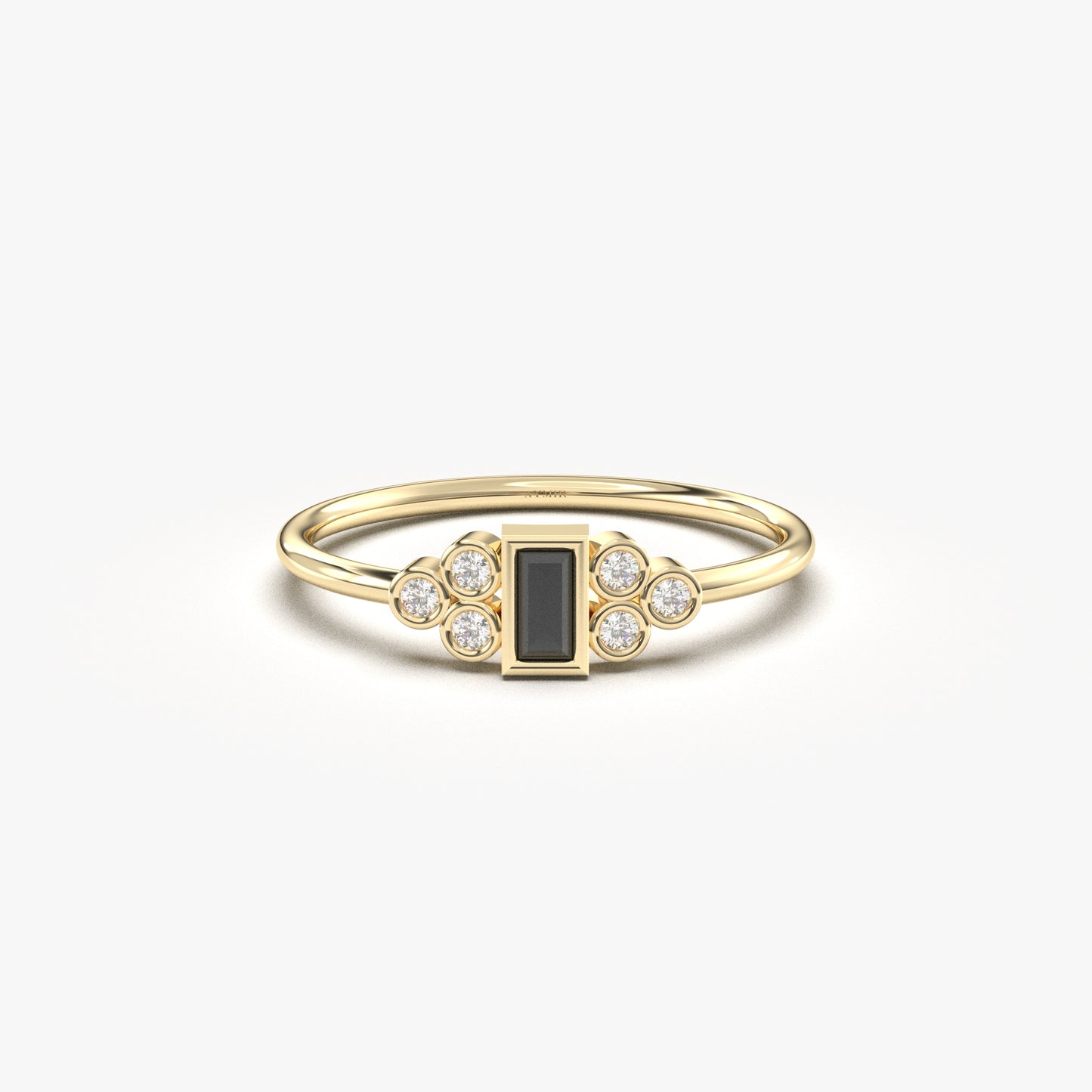 14K Gold Baguette and Diamond Ring - 8S81BLK