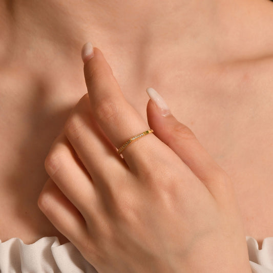 10K Gold Geometric Gothic Ring - 2S210DIA