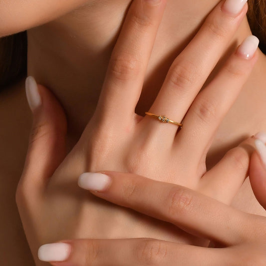 10K Solid Gold Stacking Ring - 2S193