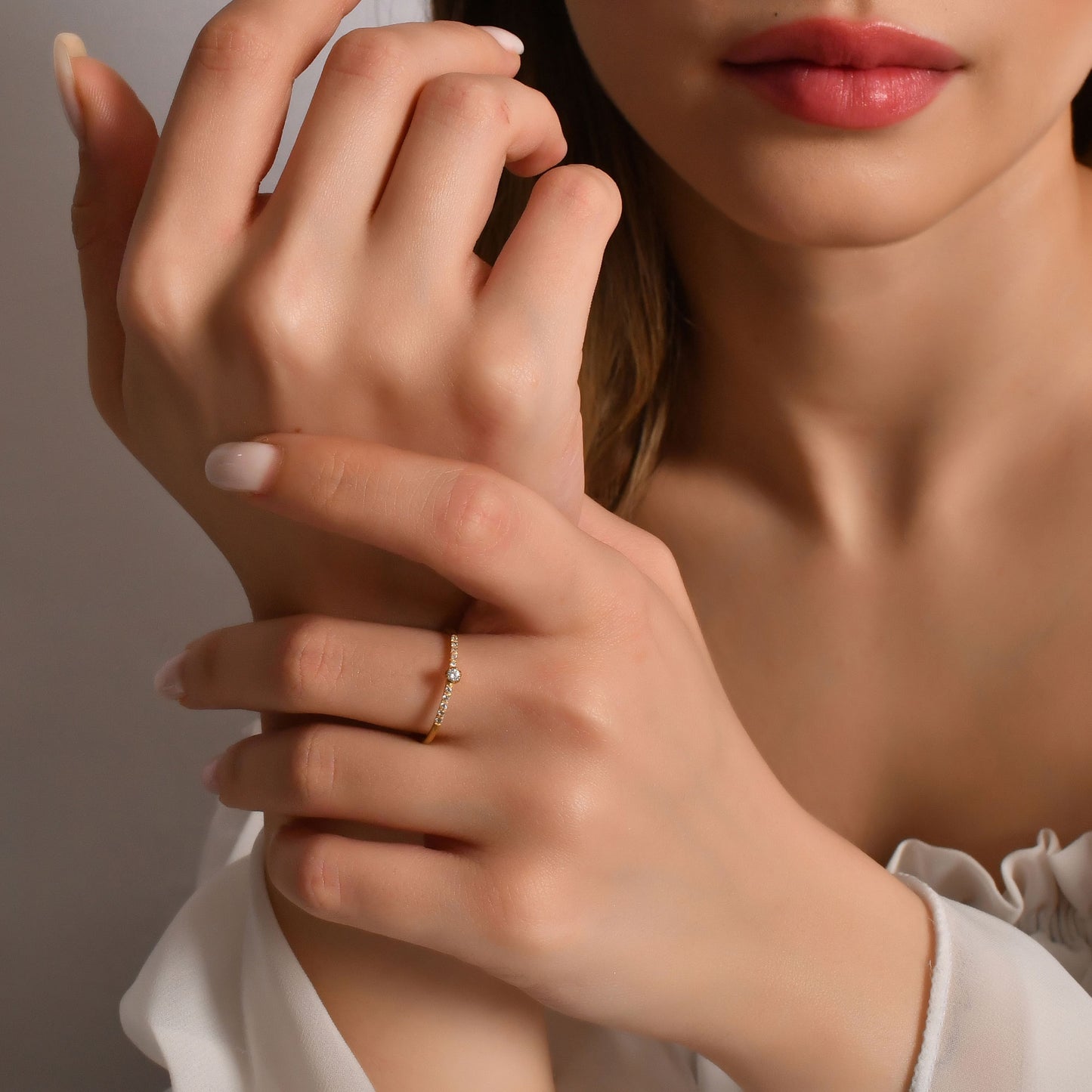 10K Elegant Thin Gold Ring - 2S141