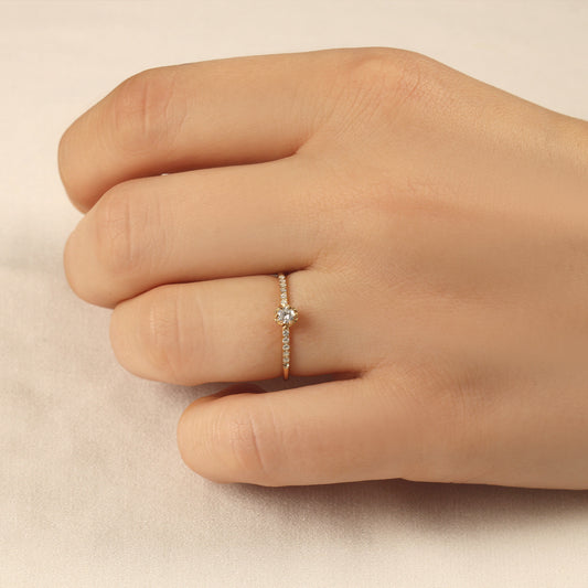 10K Gold Engagement CZ Ring - 2S181