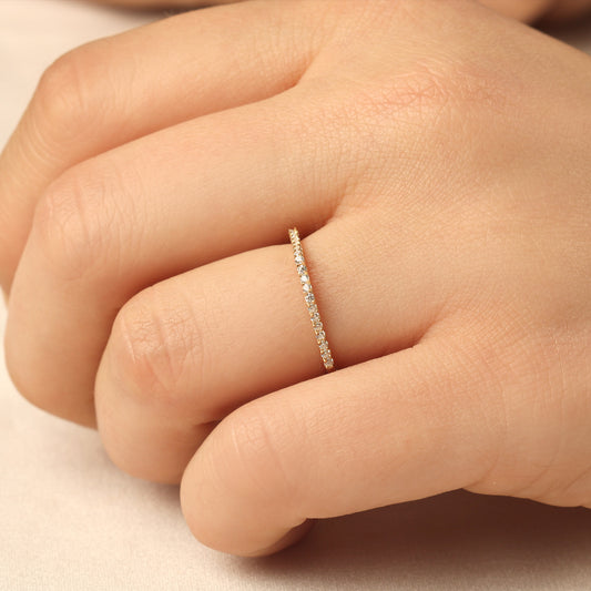 10K Gold Stacking Diamond Ring - 2S116