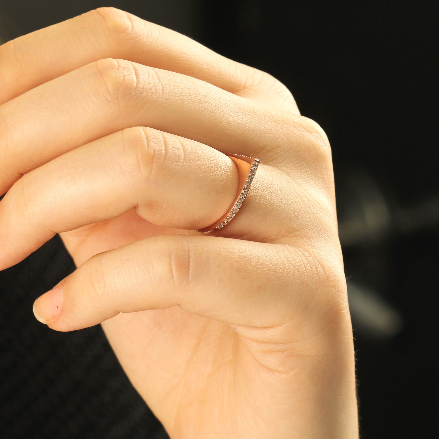 10K Gold Geometric Gothic Ring - 2S210DIA