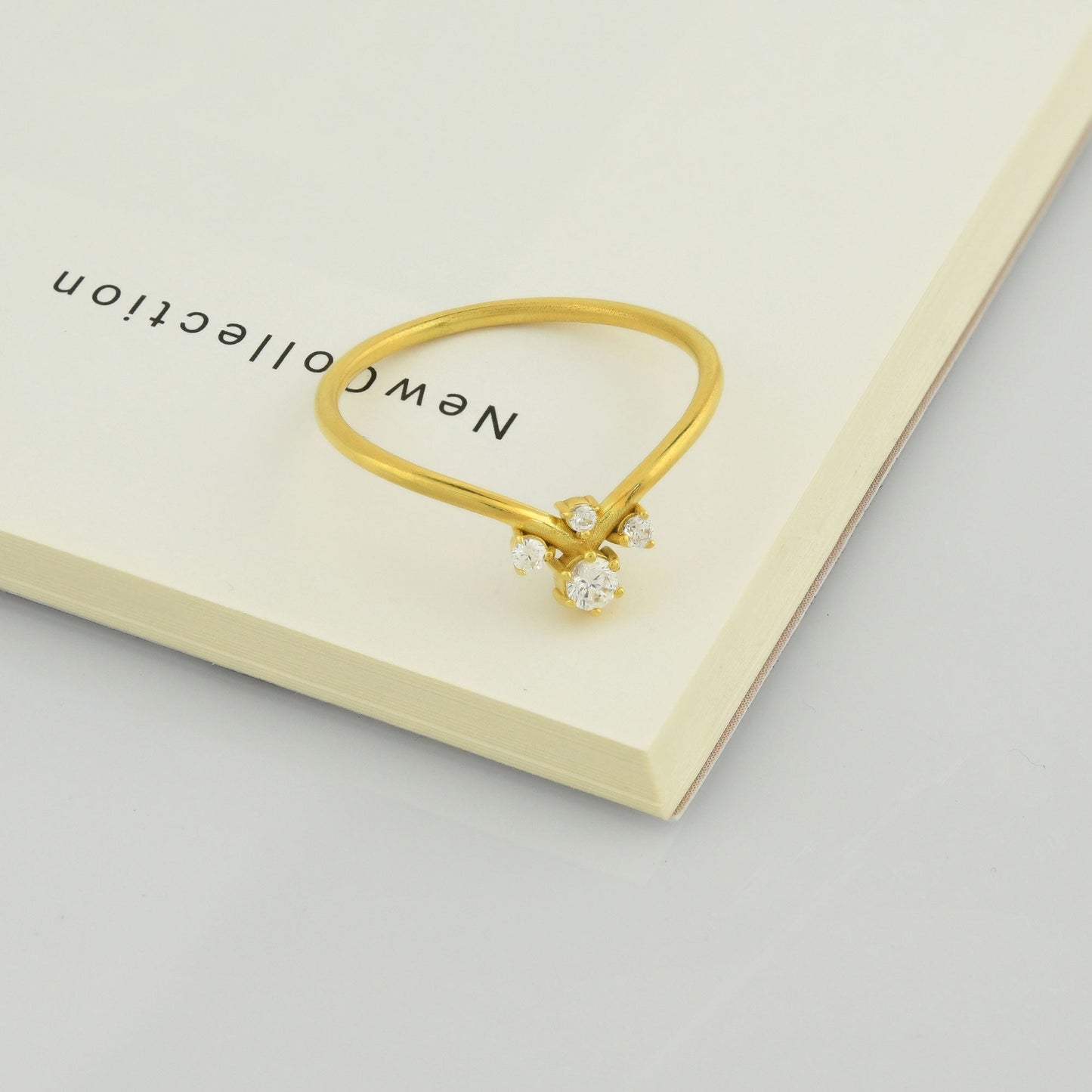 14K Stacking Curve Gold Ring - 2S163