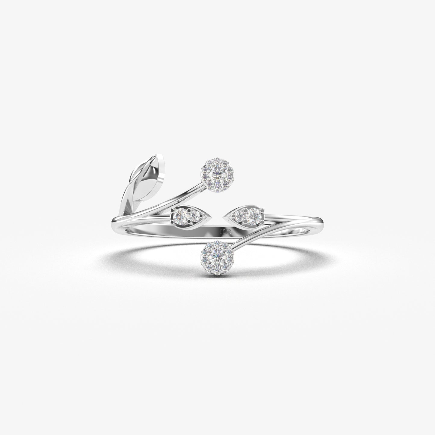 18K Gold Ivy Open Diamond Ring - LR141