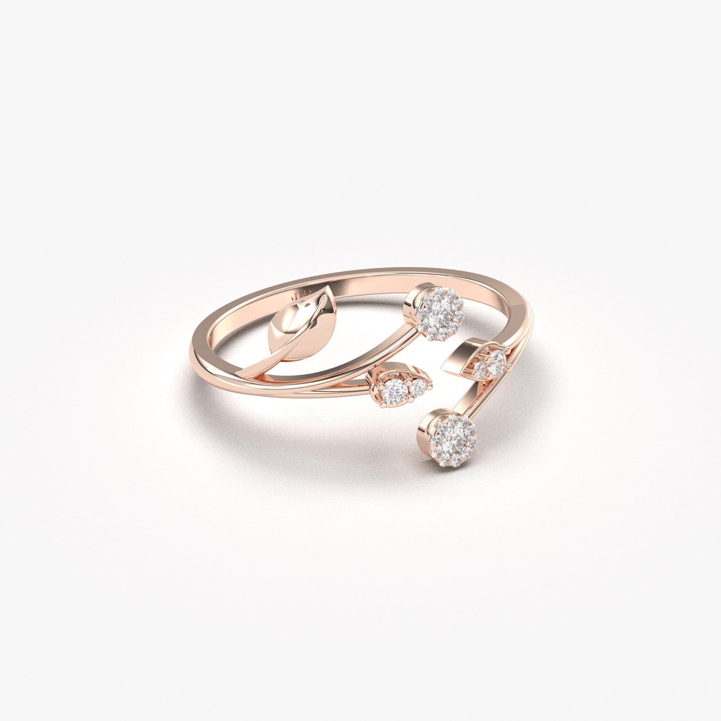 18K Gold Ivy Open Diamond Ring - LR141