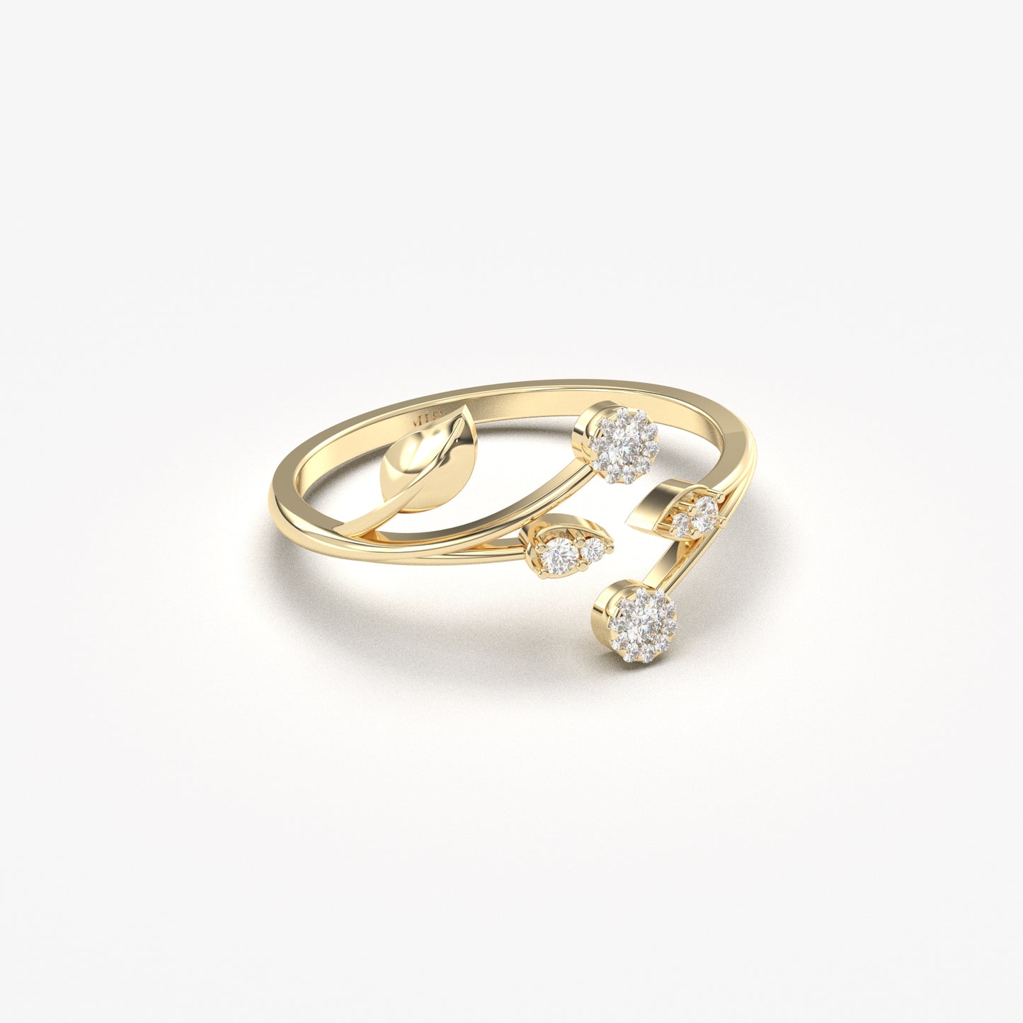18K Gold Ivy Open Diamond Ring - LR141