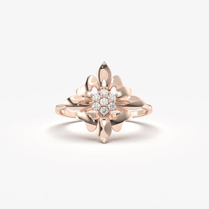 18K Gold Art Deco Ring - LR67