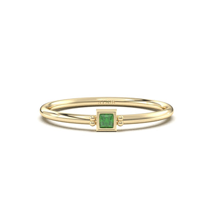 14K Gold Personalized 1 Stone Birthstone Family Ring - 2S198FAM1