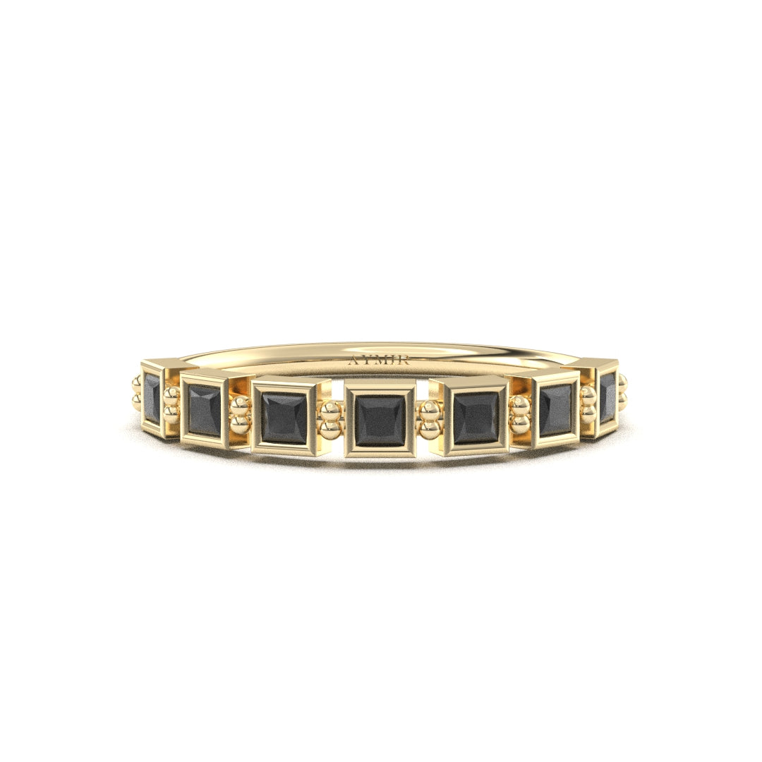 14K Gold Personalized 7 Stone Birthstone Family Ring - 2S198FAM7