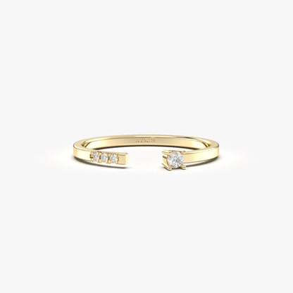 18K Gold Open Cuff Ring - 2S102