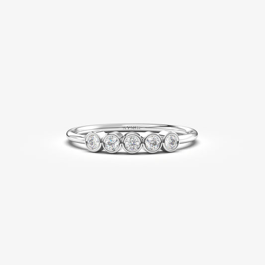 14K Gold Five Stone Diamond Ring - 2S108