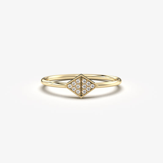 10K Gold Stacking Diamond Ring - 2S109