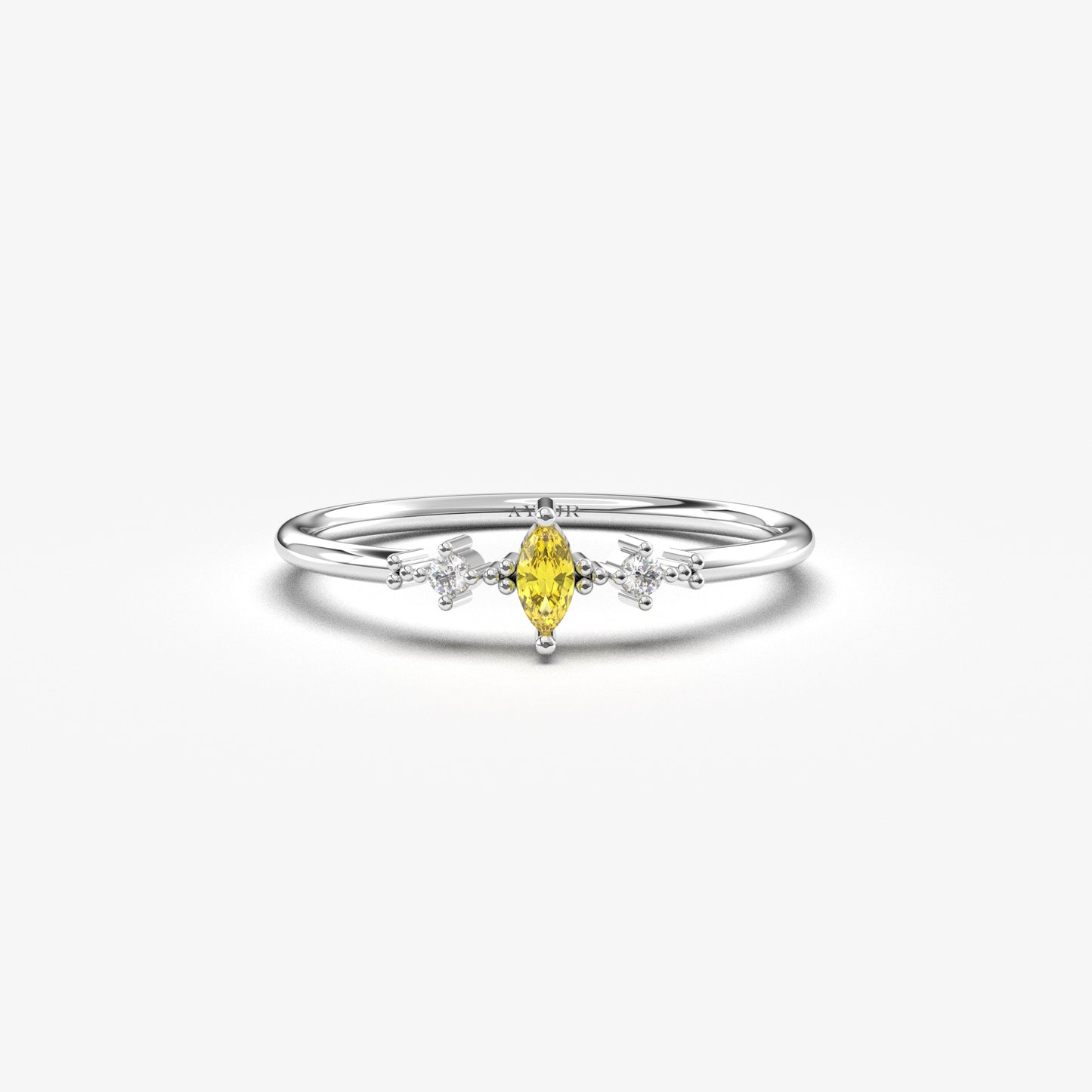 10K Gold Marquise Citrine Ring - 2S111CIT